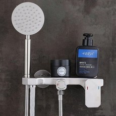 嚴選好物 不銹鋼淋浴水龍頭浴室浴缸沐浴水龍頭平板混水閥淋浴套裝, 1個, 兩檔淋浴龍頭