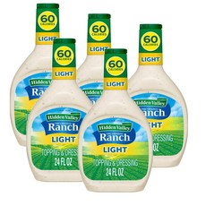 히든벨리 오리지널 랜치 라이트 샐러드 드레싱 앤 토핑 Hidden Valley Original Ranch Light, 5개, 710ml