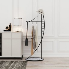 raee好貨推薦 衣帽架 落地臥室 簡約現代 輕奢風創意, 1個, 啞光黑, 啞光黑