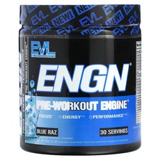 EVLUTIONNUTRITION ENGN 프리-워크아웃 엔진 블루 라즈 맛, 1개, 312g