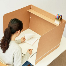 독서실 칸막이 학습용 집중 책상 공부 칸막이 선반형 공부용 접이식 1인용 종이