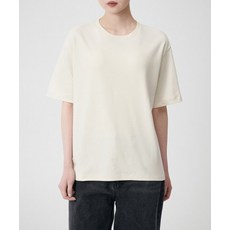 매장정품 무신사스탠다드우먼 MUSINSA STANDARD WOMAN 우먼즈 릴렉스 핏 크루 넥 반팔 티셔츠 [에크루] MWJTS0Z03-RU 541297