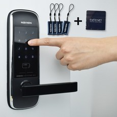 솔리티 무타공 도어락 SM-500 현관 도어락 디지털 손잡이 있음 경동나비엔 카드키 4+1 증정, 고객직접설치