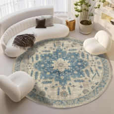 Cloud Loft 원형 벨벳 카펫 부드러운 감촉 접이식 물세탁 쉬운 관리 이사선물 거실 주방 욕실 침실 침대옆 사계절 미니 러그 노르딕 보헤미안 레트로 패션