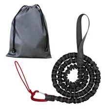 익스텐션 유연하고 편리한 견인 로프 개폐식 트랙터 산악 자전거 부모 자녀 트레일러 도구, 01 Black, 1개