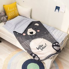 아이자리 키즈 사계절 낮잠이불 일체형, 헬로베어