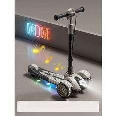 킥보드 3륜 세발 접이식 퀵보드 폴딩 산책용 경량 출퇴근용, 1개, 뉴 레벨 L