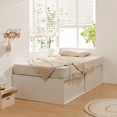 파로마 소이 빅 슬라이딩 통큰 수납침대 SS+독립매트 YCW147, 올화이트