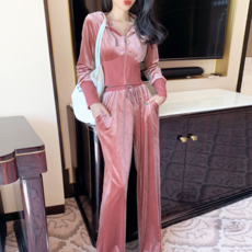 LE_EMMA Colin Velvet 女士訓練 女士訓練家居服 女士訓練套裝 女士訓練套裝 冬季運動服套裝 冬季訓練服套裝 式女士運動服套裝