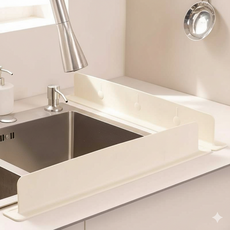 단미연 흡착식 실리콘 싱크대 물막이, 1개, 아이보리