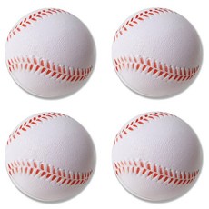 스마일야구공 6.3 7.0 스펀지 야구공 2P 3P 4P 안전 스펀지공 야구 소프트볼 연습공, 스펀지 야구공 7.0cm, 4개