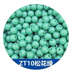 비즈 유리 주얼리 매력 둥근 액세서리 재료 목걸이 4m, ZT10 파인 그린 20g 약 140 캡슐