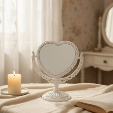RFS 하트 화장거울 입식화장대, 핑크