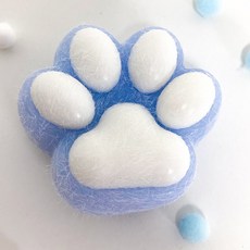 말랑이 주물럭 몰랑이 스트레스볼 캐릭터 모찌, 발바닥말랑이(블루), 1개