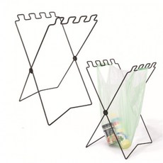 접이식 쓰레기 봉투 걸이 베란다 분리수거함 분리수거 쓰레기 봉투 거치대 정리대 휴지통 쓰레기통 캠핑용, 실버, 1개