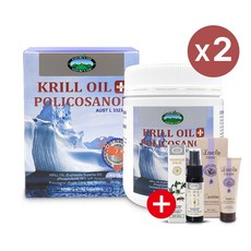 네이쳐스탑 크릴오일 1000mg + 폴리코사놀 호주 옥타코사놀 크릴새우, 2개, 180정
