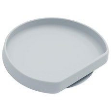 Bumkins 유아용 실리콘 스트레치 뚜껑 그립 접시 & 3분할 그립 접시용, E1 그레이-GP