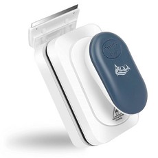 AQQ수족관 강력 자석 청소기 브러시 어항 유리 조류 청소 도구 플로팅 클리너 스크러버 브러시블루S 2개 탈착식 스크래퍼 포함, Medium, Green