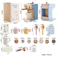 兒童木質咖啡機模型玩具 模擬早教