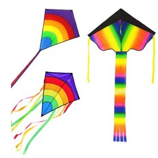 어린이용 3D 다이아몬드 연 야외 해변 게임, 50m 줄 연