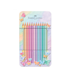 파버카스텔 스파클 색연필 틴 파스텔 세트, 12색, 1세트