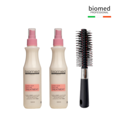 바이오메드 노워시 뿌리는 단백질 트리트먼트 러블리 실크 퍼퓸 트리트먼트 + 드라이 롤빗 1EA, 2개, 250ml