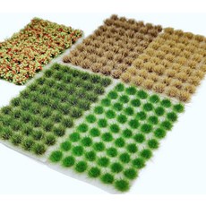 모델 철도 풍경기차 레이아웃디오라마 기지워게이밍 및 DIY 미니어처 풍경을 위한 Gdeplok 270개 정적 잔디 꽃 클러스터 키트, 1개