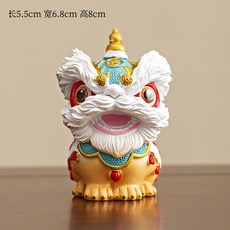 國潮佛山醒獅創意擺件 桌面茶桌裝飾工藝品, 醒獅【青頭】