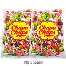 톡이네 벌크형 츄파춥스 막대사탕 대용량 캔디 꽃다발 선물 단체 간식 상담용 업소용, 240개, 11g