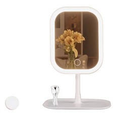 조명이 있는 화장대 거울 밝기 조절 가능 3색 LED 화장 및 발렌타인데이 선물용으로 다각도 조절 가능