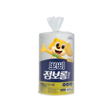 뽀삐 엠보싱 점보롤 화장지 500m 4롤 업소용 대용량 4534566, 1개