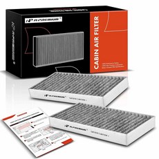 A-Premium 지프 리버티 2008-2012 및 닷지 니트로 2007-2011과 호환되는 활성탄 포함 2피스 캐빈 에어 필터, A-Premium 지프 리버티 2008-2012 및 닷