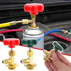 냉매 1개 디스펜싱 밸브 병따개 1/4 SAE 커넥터 마이터 냉매 병 탭 R12 R22 R6000a R134a R410a 가스용