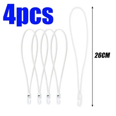 6/1개 번지 코드 세트 묶음 로프 고탄성 수하물 스트랩 자전거용 로프 타이 다운 캠핑 및 자동차용 코드 고, 02 White-4pcs
