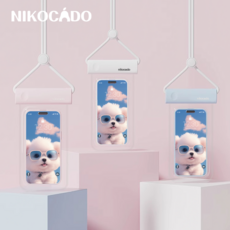 니코카도 심쿵 귀여운 워터밤 스마트폰 방수팩, 1개, 벚꽃 핑크