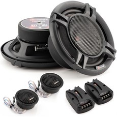 H YANKA HCM-65 6.5 구성 요소 자동차 스피커 600와트 오디오 스테레오 도어 모든 시스템 업그레이드에 완벽한 2개의 중거리 우퍼 트위터 크로스오버(세트) 포함, 자동차스피커 카스피커 차량스피커 H YANKA HCM-