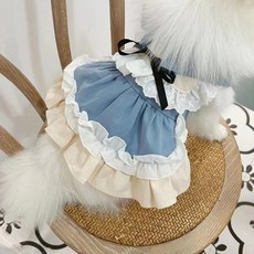 可愛女僕寵物蕾絲裙 適合比熊、泰迪、貓咪及小型犬, 美美裙,L背34 約8-10斤左右, 1個