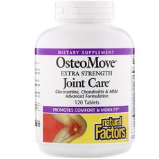 natural Factors Osteo Move葡萄糖胺&軟骨素&MSM錠, 1個, 120 件