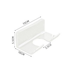 수납선반홀더 벽부착형 욕실드라이기거치대, 기본형 그레이