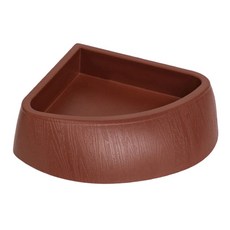 파충류 먹이 그릇 도마뱀 도마뱀 먹이 접시 수염 용 먹이 접시 삼각형 벌레 접시 아놀레와 호환 가능, 1개, 적갈색