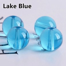 4mm 6mm 8mm 10mm 12mm 14mm 라운드 광택 크리스탈 유리 구슬 DIY 공예 만들기 보석에 대한 많이, Lake Blue, 10mm 20pcs, Lake Blue