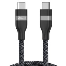 앤커 C 투 C 소프트 고속 충전 케이블 A82E2, 1개, 블랙, 1.8m