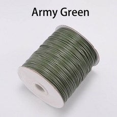 코드 0.8mm 라인 0.5mm 코튼 왁스 1.0mm 스레드 2.0mm 제작용 스트랩 로프 가죽 DIY 팔찌 1.5mm 용품 쥬얼리 목걸이 스트링, 1개, army green