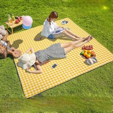 피크닉 캠핑 휴대용 돗자리 1.5mX2m, 옐로우, 옐로우