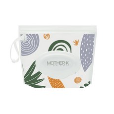 MOTHER-K 頂級乾濕兩用紙巾攜帶包 EVA防水材質 寬底掛繩設計 森林花草圖案, 花草系, 1個