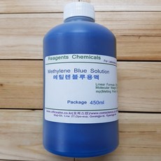 메틸렌블루용액 450ml/100ml 동물세포염색실험 Methylene Blue Solution, 100ml, 1개
