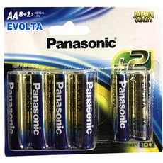 Panasonic Evolta AA/4號 1.5V 鈦元素勁量鹼性電池 8+2入 LR6/LR03, 1個, AA 3號 10入/卡, 10