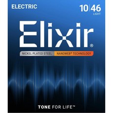 Elixir 12050 POLYWEB 電吉他弦 鍍鎳鋼 10-46 專利覆膜 強化剛性, 1個, 12052 Nano 10-46