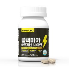 왓푸드 블랙마카 아르기닌 N 아연 - 올인원, 실속형(본품만), 120정, 1개