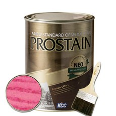 KCC 프로스테인 오일스테인 목재 방부목 데크 + 붓세트, 1개, B딥핑크, 900ml